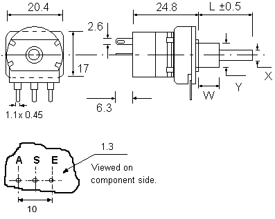 PC20BU/B4OW1S dimensions